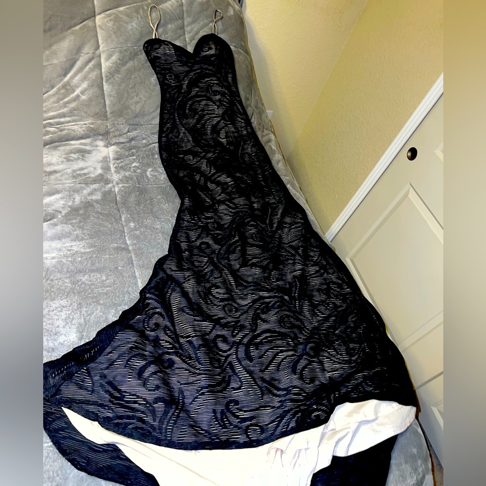 Xcite long, black and nude dress. Size 4